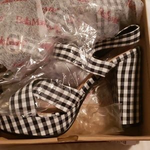 Black Gingham Heels